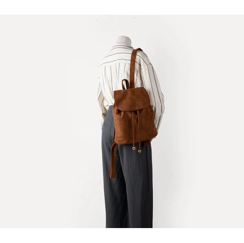 Rygsæk Retro Casual Bærbar Rejsetaske Til Kvinder - Sort