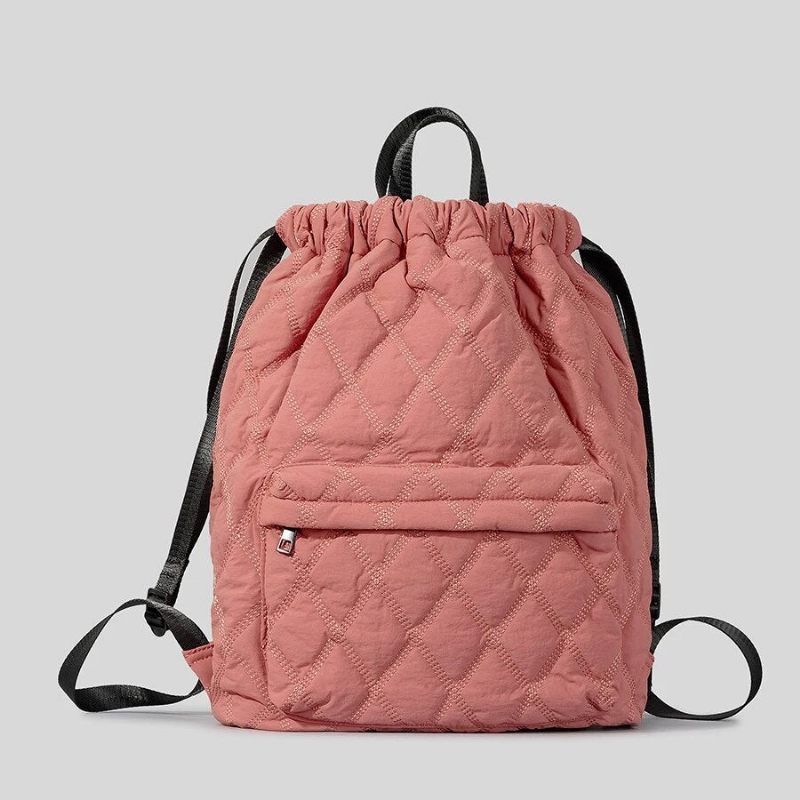Rygsække Til Kvinder Nylon Polstret Skoletasker Til Piger Afslappet Puffertaske Rejsepunge Med Stor Kapacitet - Sort