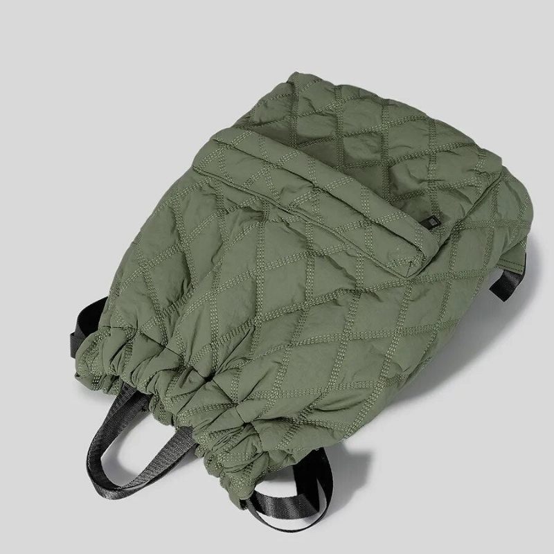 Rygsække Til Kvinder Nylon Polstret Skoletasker Til Piger Afslappet Puffertaske Rejsepunge Med Stor Kapacitet - Sort