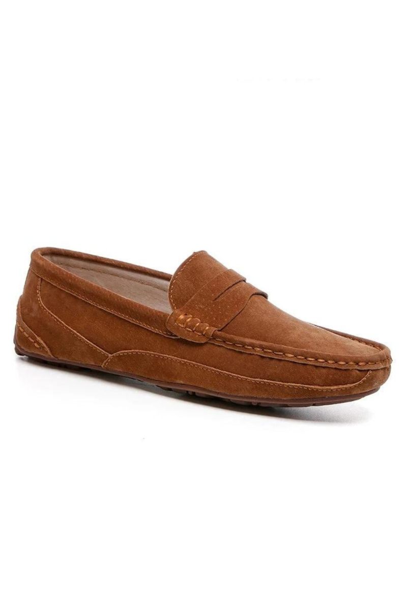 Ægte Læder Mænd Casual Sko Luksus Mærke Loafers