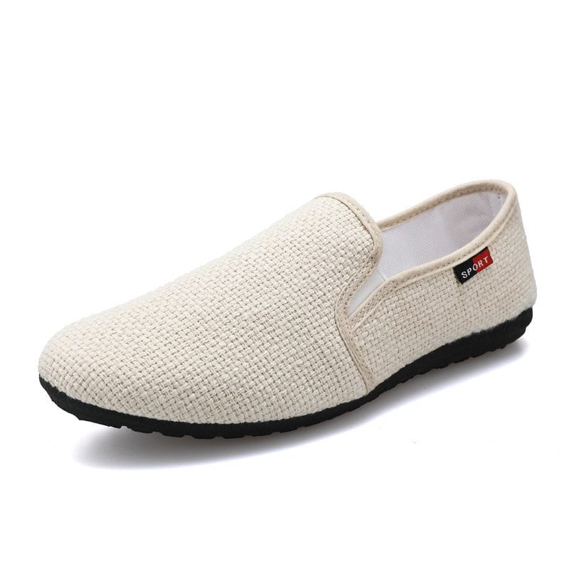 Forår Sommer Mænd Loafers Sko Trend Åndbare Casual Driving Sko - Beige
