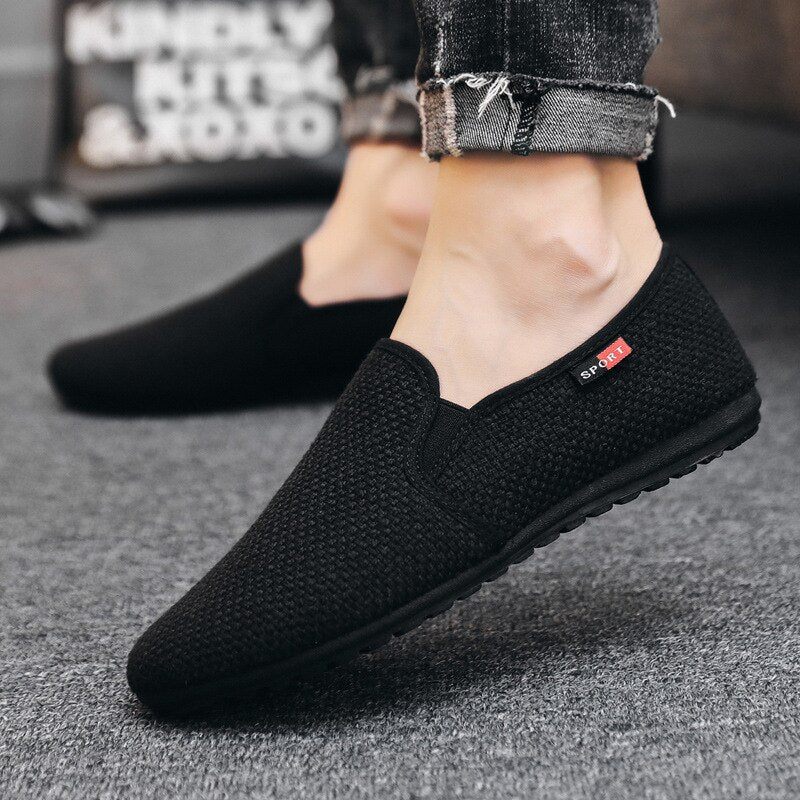 Forår Sommer Mænd Loafers Sko Trend Åndbare Casual Driving Sko - Beige