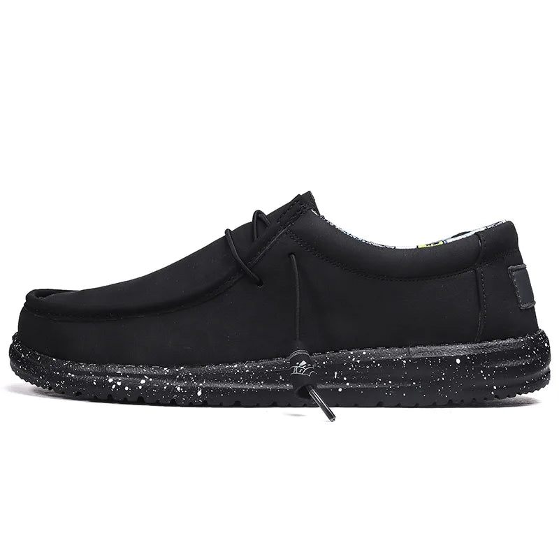 Læder Fritidssko Mænd Dude Loafers Street Style Mænds Slip-ons - Grå