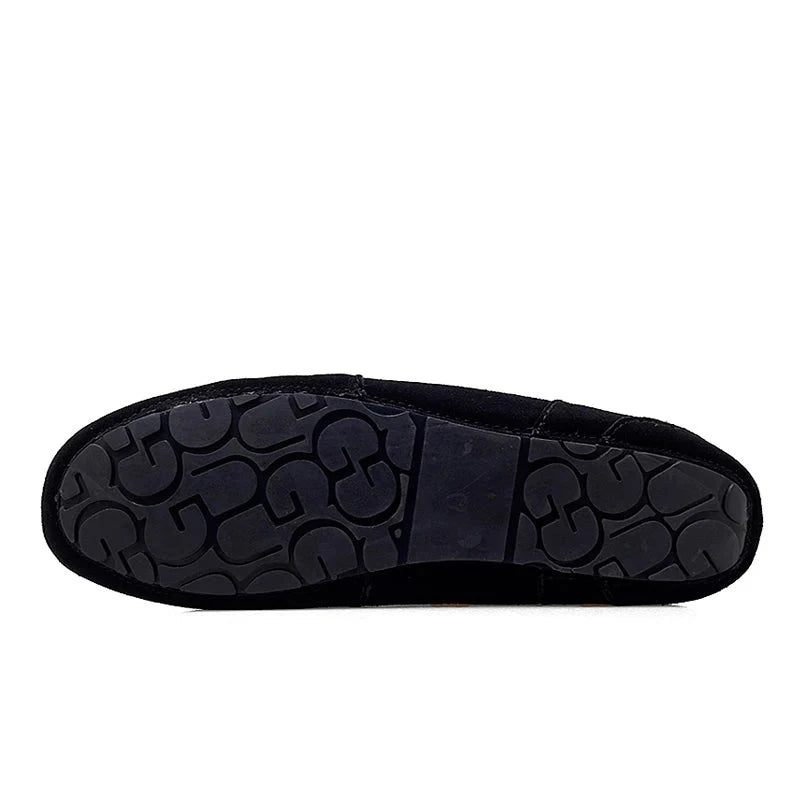 Mænd Loafers Sko Varm Blød Ægte Læder Sko - Rød