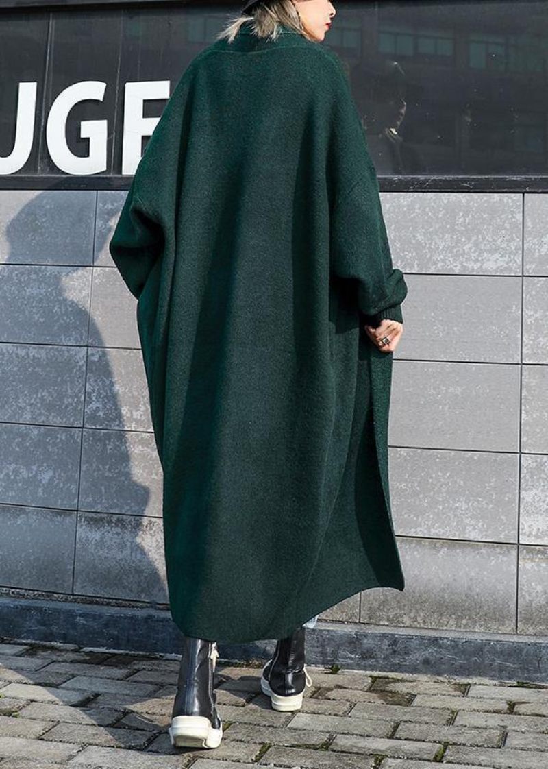 Til Foråret Strik Sweat Toppe Falder Mode Sortlig Grøn Sweater Frakke - Dame cardigans