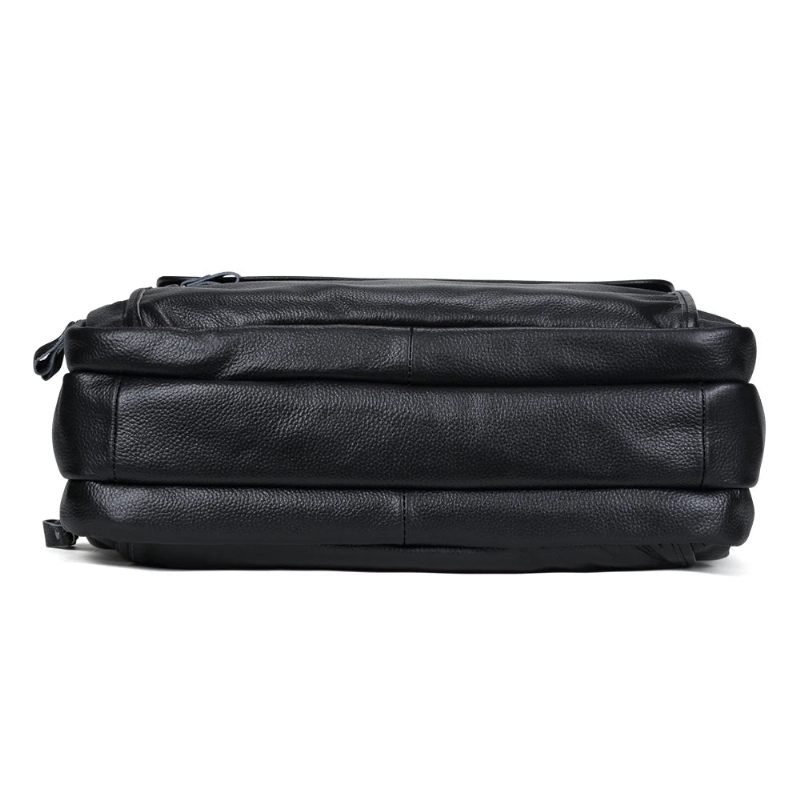 Ægte Læder Dokumentmapper 15 Tommer Bærbar Håndtaske Dokumentetui Herre Business Crossbody Taske Tote Messenger Skuldertasker - Grøn