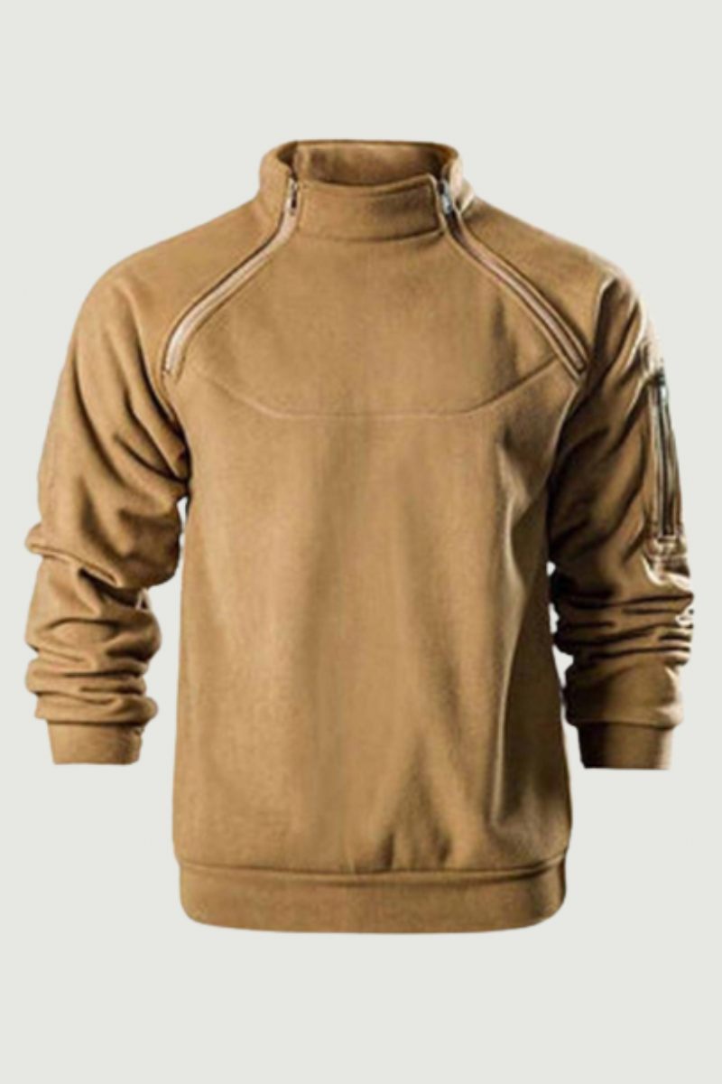 Efterår Og Vinter Nye Mænd Militær Taktisk Fleecejakke Udendørs Bjergbestigning Klatring Fleece Varm Plys Pullover