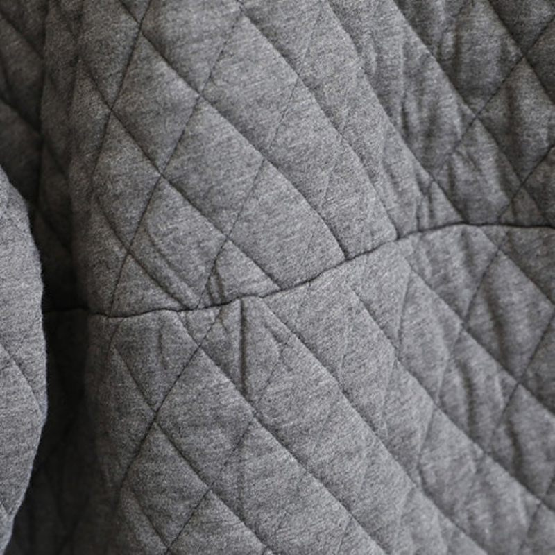 Casual Korea Style Short Thicken Coat Ny Løs Jakke Til Kvinder - Grå