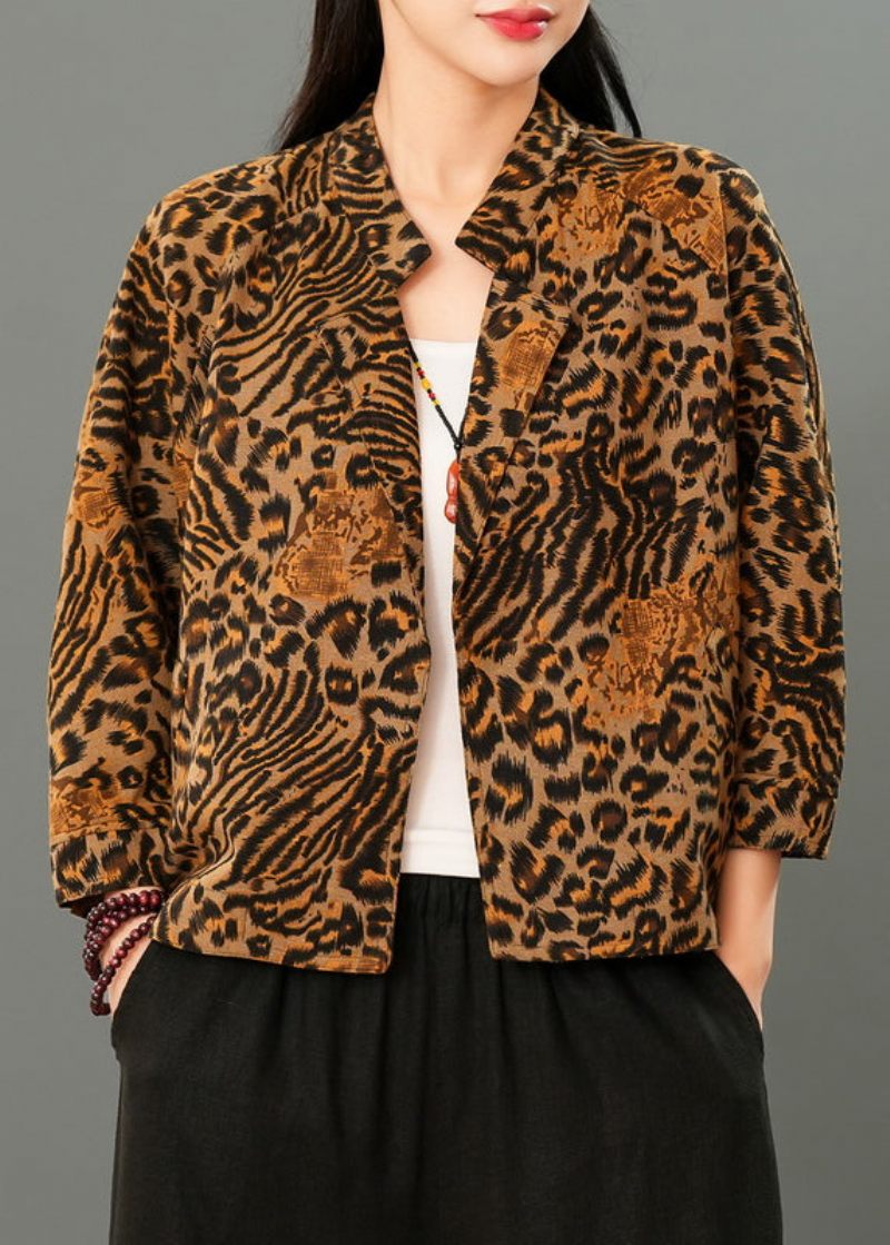 Håndlavet Leopard Print Cozy Coats Spring - Leopard