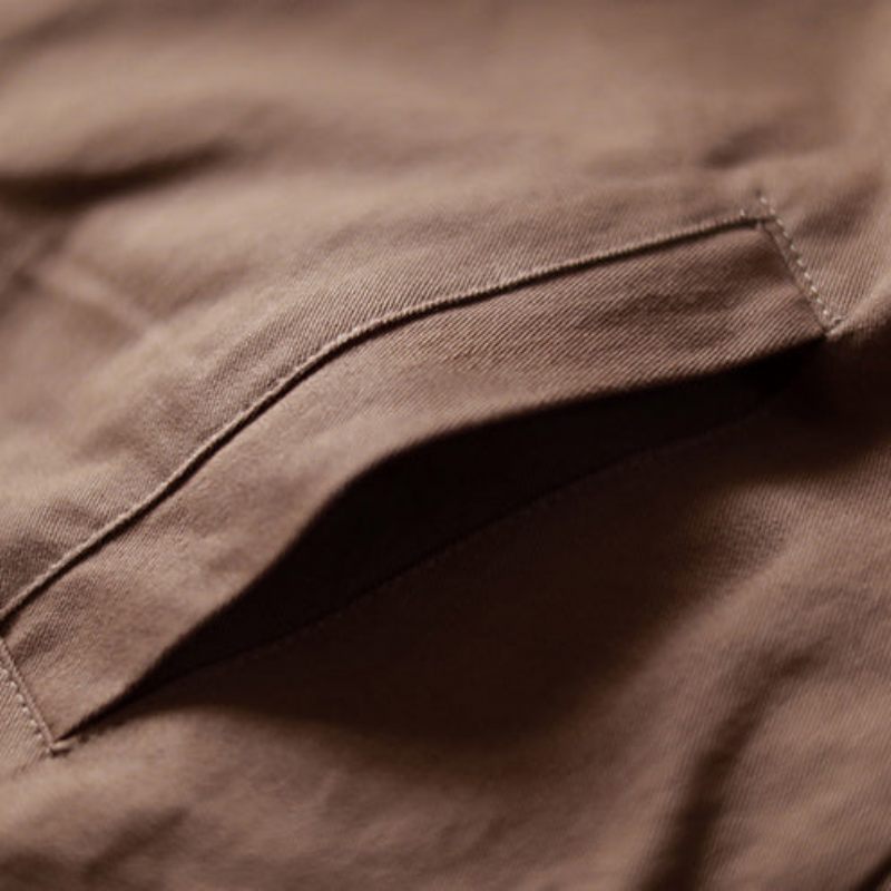 Mørke Sorte Frakker Plus Size Hættecardigans Vintage Lynlås Jakker - Mørk Khaki
