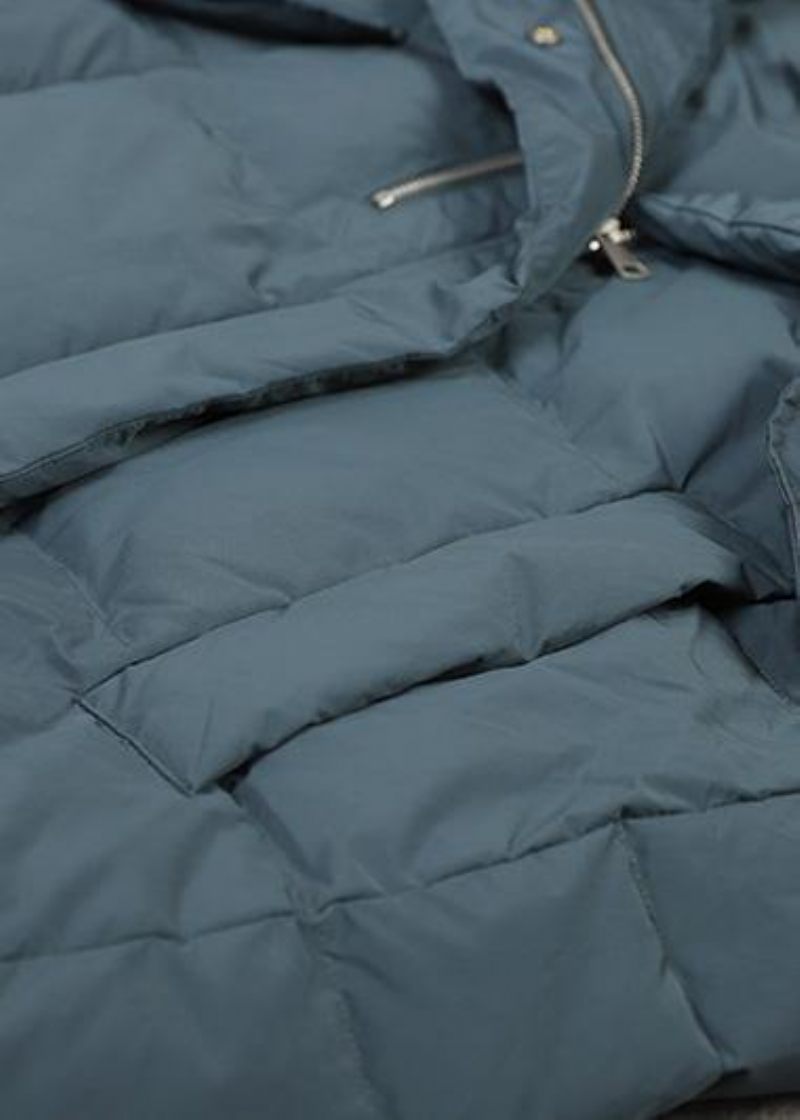 Grågrønt Outwear Plus Size Jakker Frakker Ærmeløs Stand Krave Vinter - Dame dunjakker