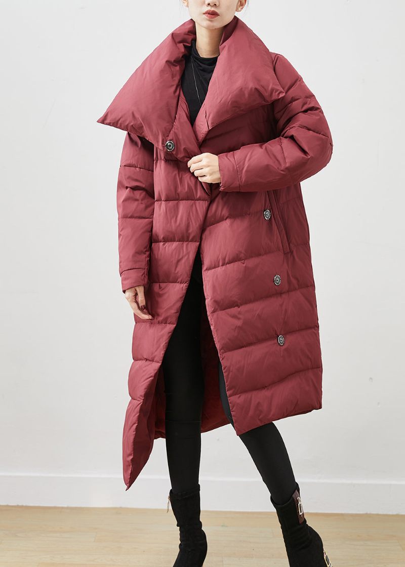 Kvinder Mulberry Asymmetrisk Warm Duck Down Puffer Jacket Vinter