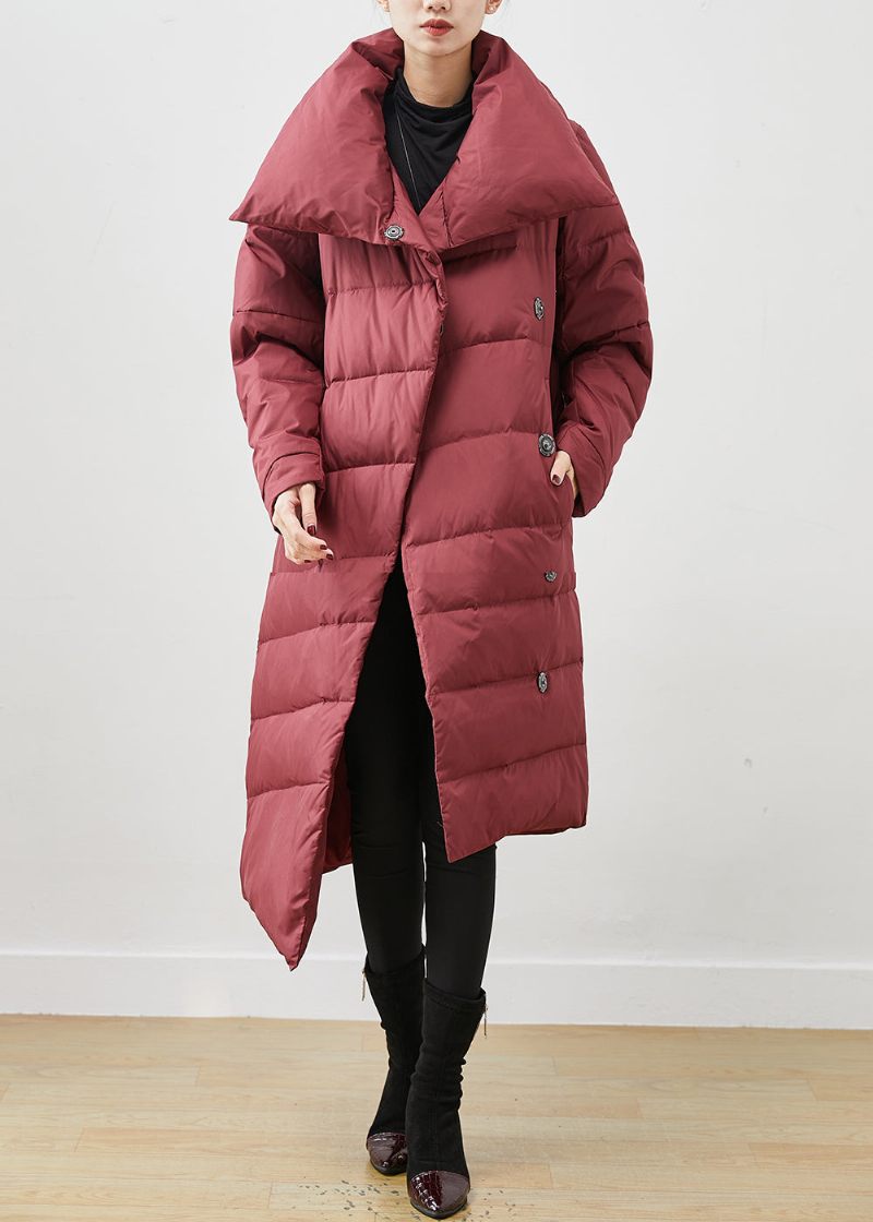 Kvinder Mulberry Asymmetrisk Warm Duck Down Puffer Jacket Vinter - Dame dunjakker