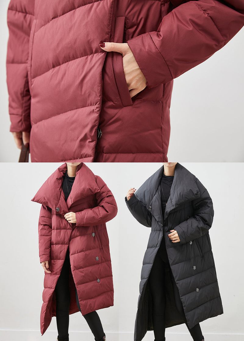 Kvinder Mulberry Asymmetrisk Warm Duck Down Puffer Jacket Vinter - Dame dunjakker