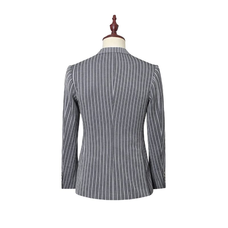 Jakkesæt Til Mænd Slim Fit Formelt Til - Lysegrå