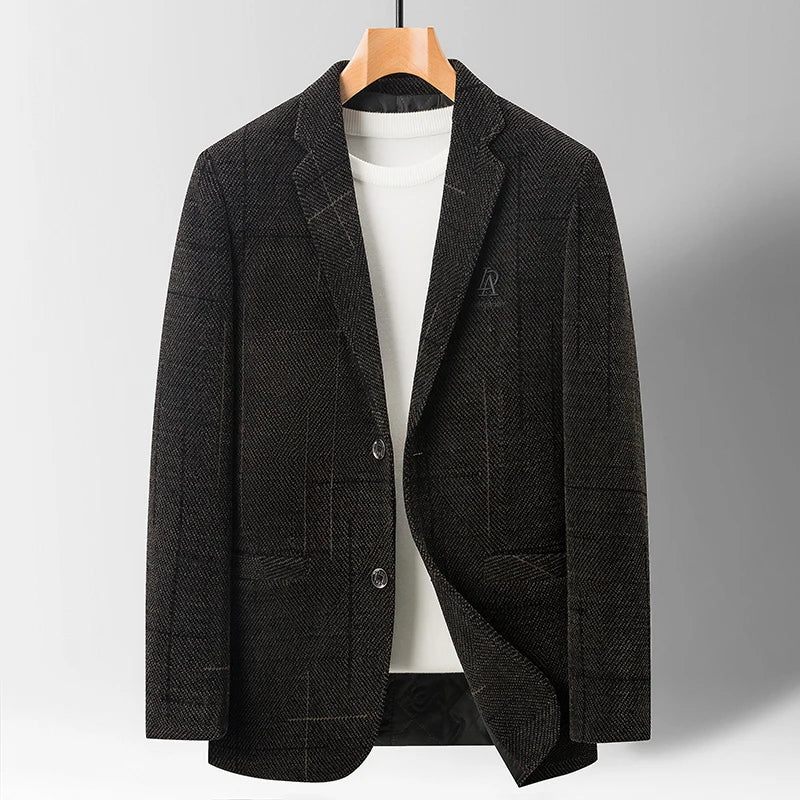 Mænds Jakkesæt Trend Casual Smuk Business Klassisk Efterår/vinter Slim Fit Blazer Regular Acetate - Khaki
