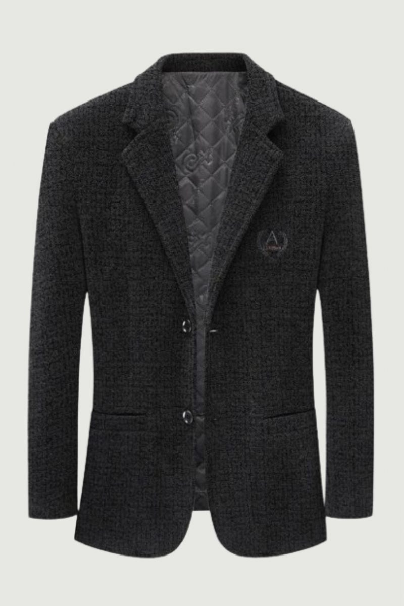 Mænds Slim-fit Trend Banket Smuk Afslappet Jakkesæt Tweed