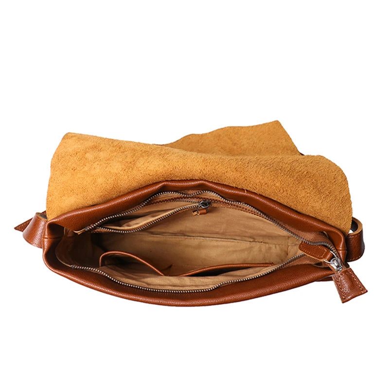 Blødt Læder Skuldertasker Luxury Crossbody Taske - Sort