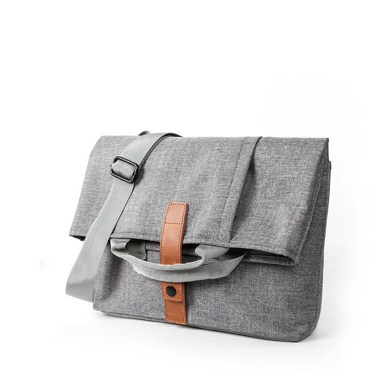 Herre Skuldertasker Lærred Messenger Tasker Vintage Vandtætte - Sort