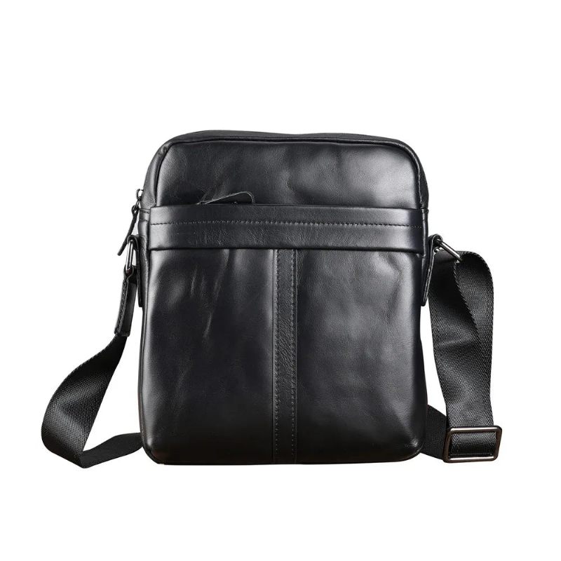 Herretaske Casual Personality Læder Retro Messenger Bag - Orange