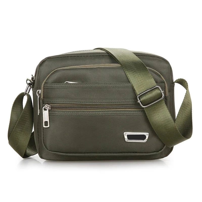 Messenger-taske Til Mænd Mini Business-skuldertasker Casual Cross Body Messenger-tasker Til I Flere Lag - Sort