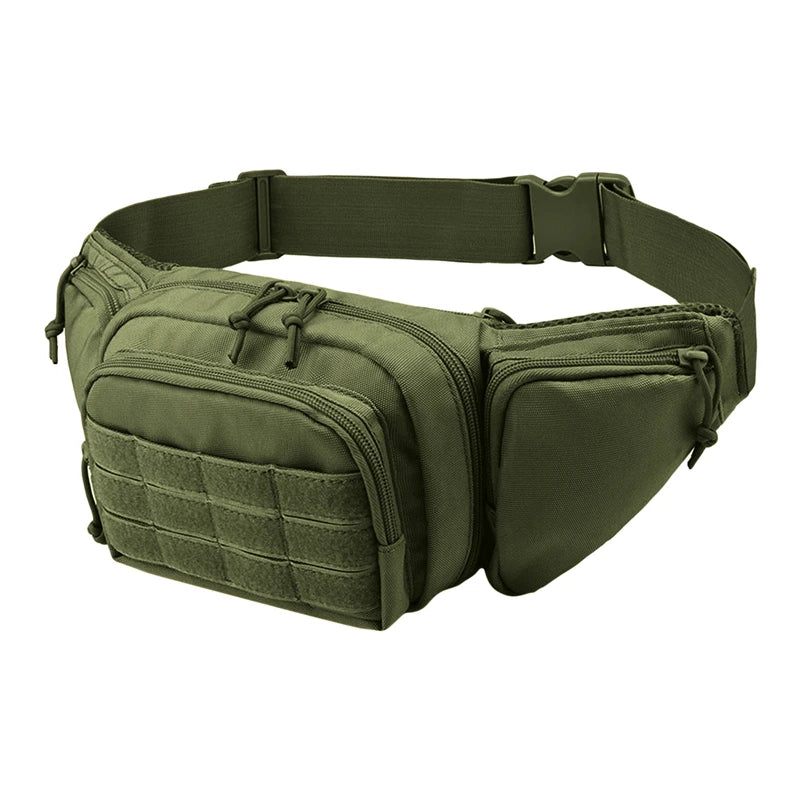 Taljetaske Pistolhylster Militær Fanny Pack Sling Skuldertaske Udendørs Brystpakke Skjult Pistolbærehylster - Khaki