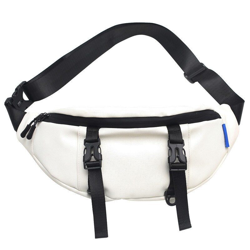 Udendørs Sportsbrysttaske Til Mandlige Solide Vandtætte Crossbody-tasker Til Mænds Tasker Med Stor Kapacitet - Sort