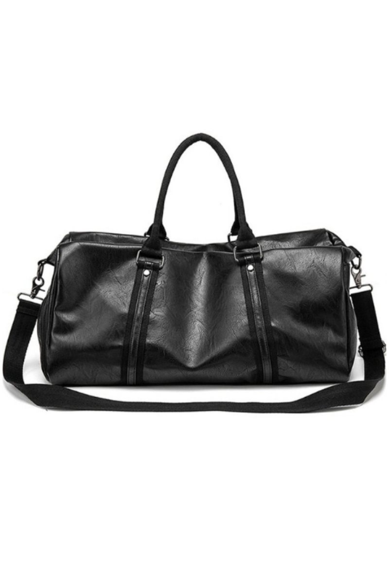 Mænd Håndtaske Læder Stor Kapacitet Rejsetaske Skuldertaske Mandlige Duffle Tote Bag Casual Messenger Tasker