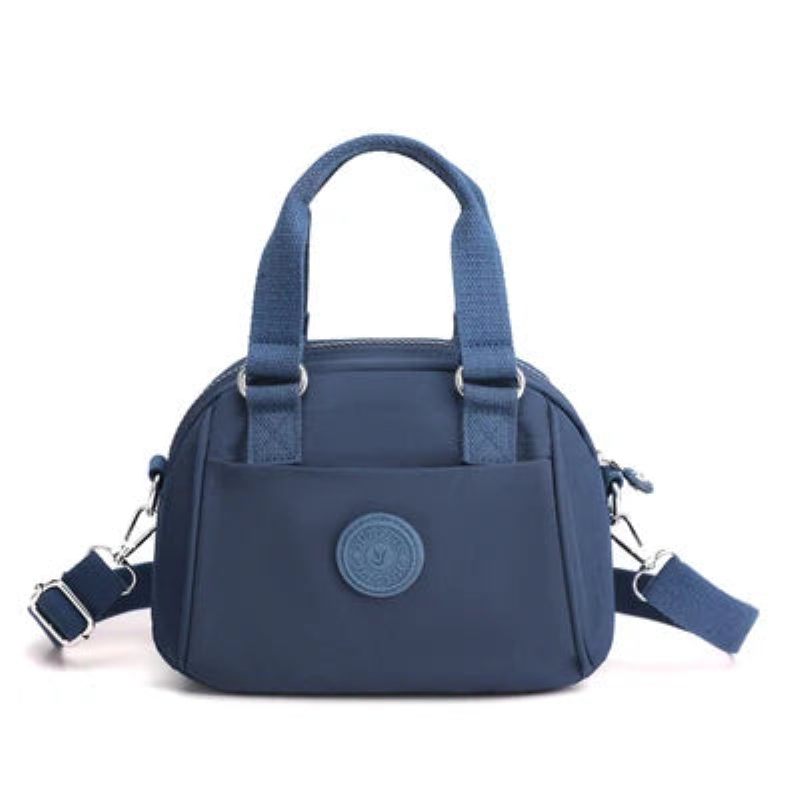 Elegant Letvægts Nylon Skuldertasker Dame Designer Luksus Mini Håndtasker Kvinde Messenger Crossbody - Mørkeblå