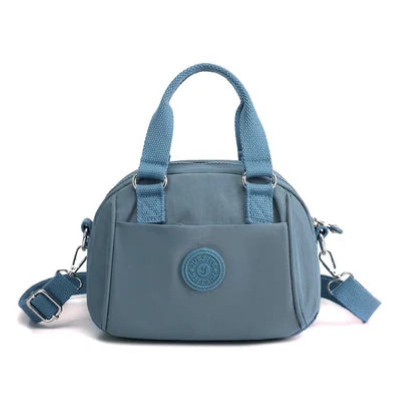 Elegant Letvægts Nylon Skuldertasker Dame Designer Luksus Mini Håndtasker Kvinde Messenger Crossbody - Mørkeblå