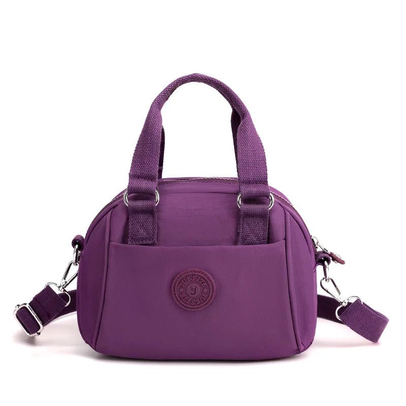 Elegant Letvægts Nylon Skuldertasker Dame Designer Luksus Mini Håndtasker Kvinde Messenger Crossbody - Mørkeblå