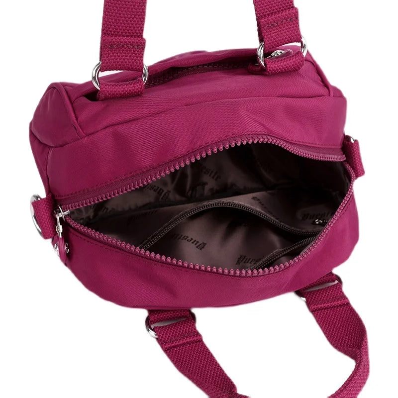 Elegant Letvægts Nylon Skuldertasker Dame Designer Luksus Mini Håndtasker Kvinde Messenger Crossbody - Mørkeblå