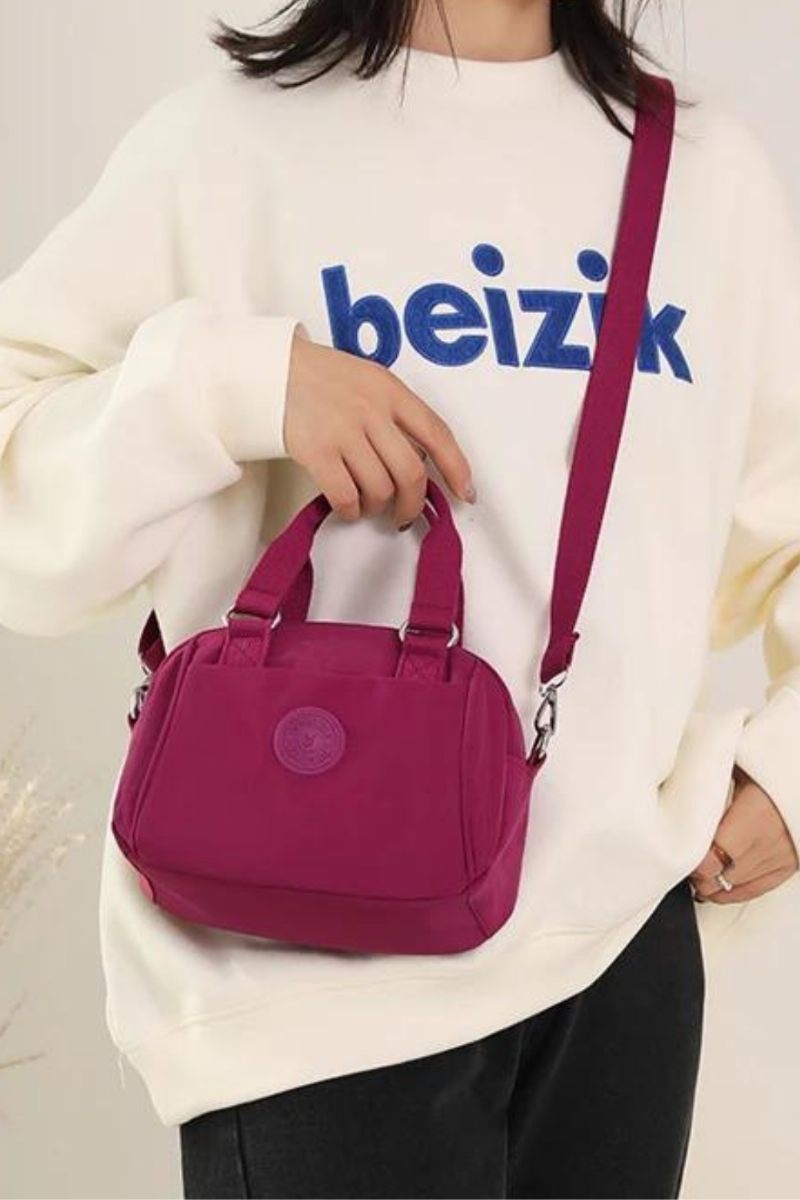 Elegant Letvægts Nylon Skuldertasker Dame Designer Luksus Mini Håndtasker Kvinde Messenger Crossbody - Mørkeblå