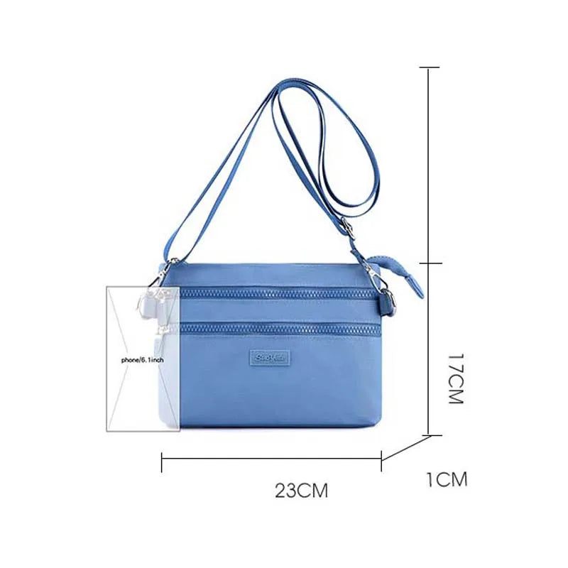 Kvinder Mini Skuldertasker Small Crossbody Messenger Bag Designer Pocket Dame Multilayer Card Holder - Sort