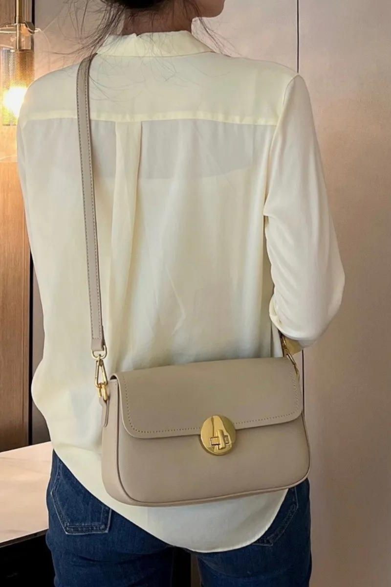 Simpel Solid Chain Strap Flap Taske Læder Skuldertasker Til Kvinder Damer Crossbody Bag Designer