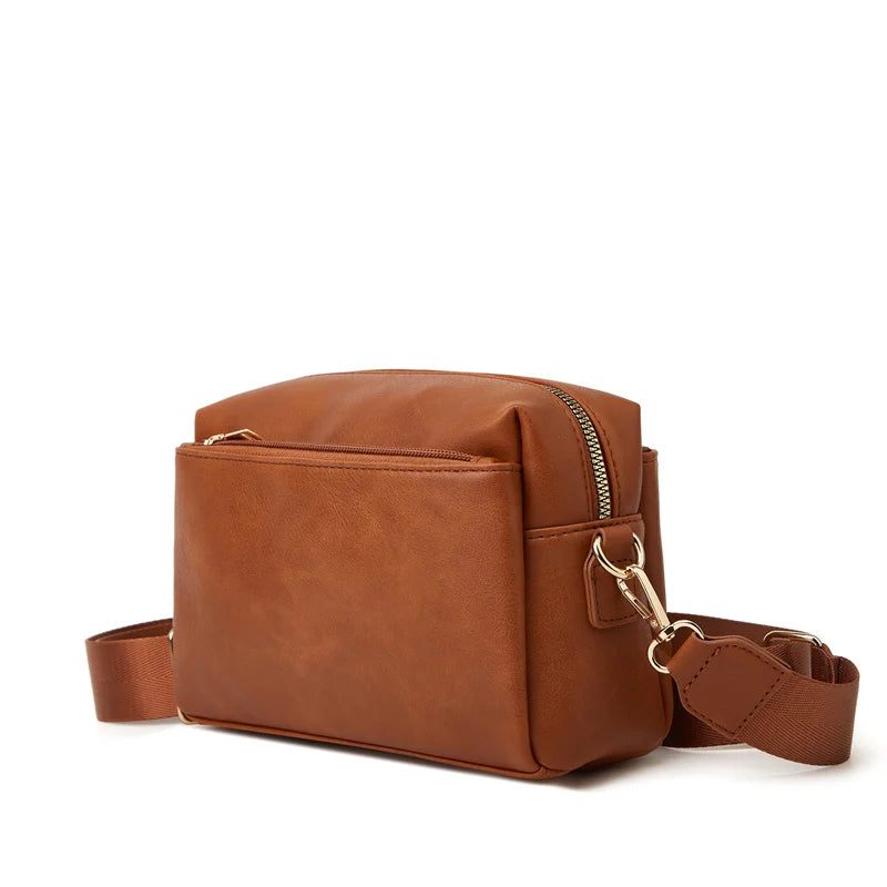 Skuldertasker Til Kvinder Solid Crossbody-taske Kvinde Telefonpung Messenger Håndtaske - Brun