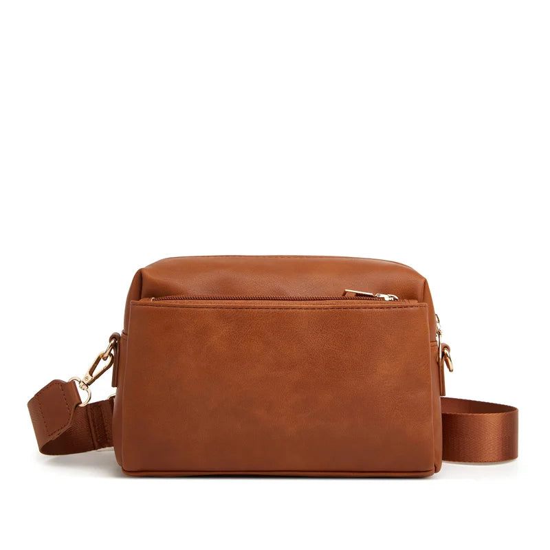 Skuldertasker Til Kvinder Solid Crossbody-taske Kvinde Telefonpung Messenger Håndtaske - Brun