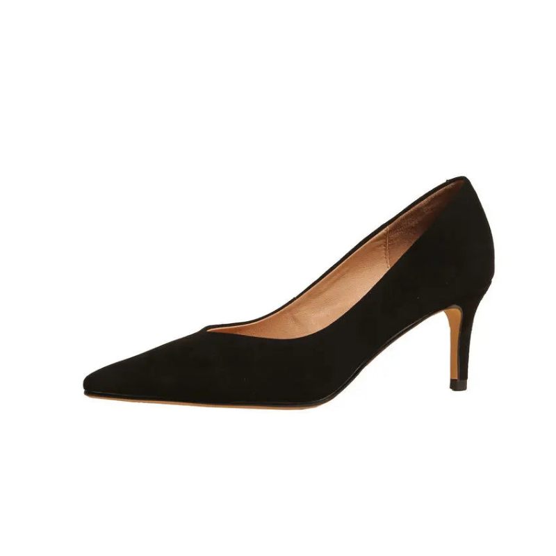 Damesko Sommer Tynde Højhælede Elegant Toe Slip Kvinde Pumps - Sort