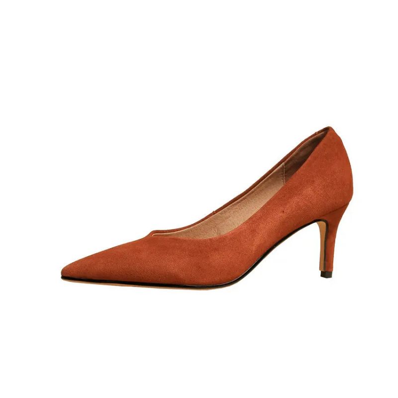 Damesko Sommer Tynde Højhælede Elegant Toe Slip Kvinde Pumps - Sort