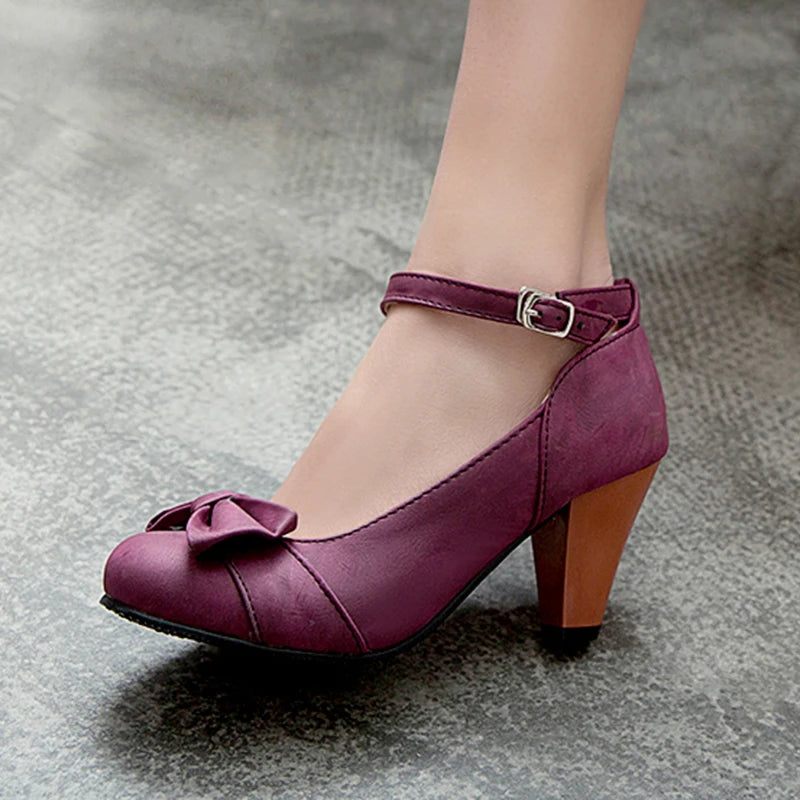 Kvinder Banket Pumps Bowknot Princess Kawaii Vintage Kjole - Sort