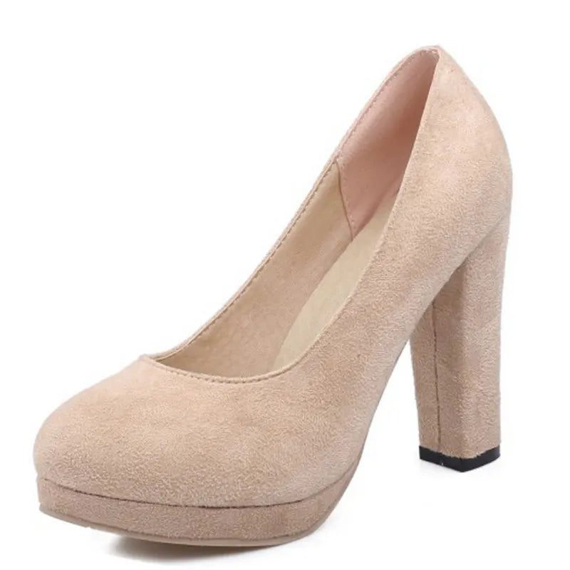 Kvinder Pumps Runde Slip-on Klassisk Kortfattet Casual Spring - Abrikos