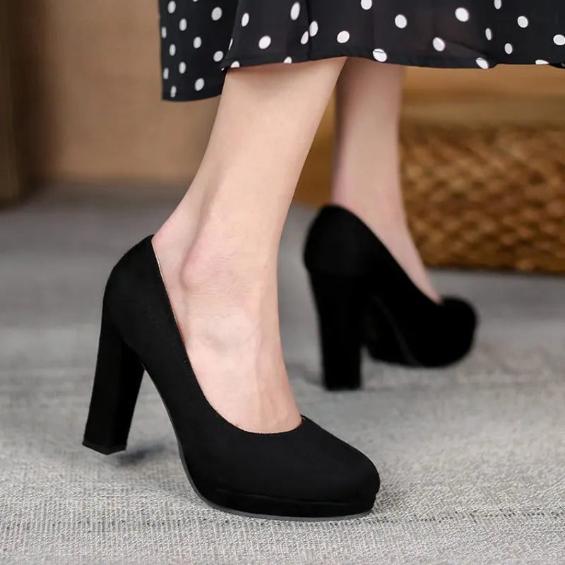 Kvinder Pumps Runde Slip-on Klassisk Kortfattet Casual Spring - Abrikos