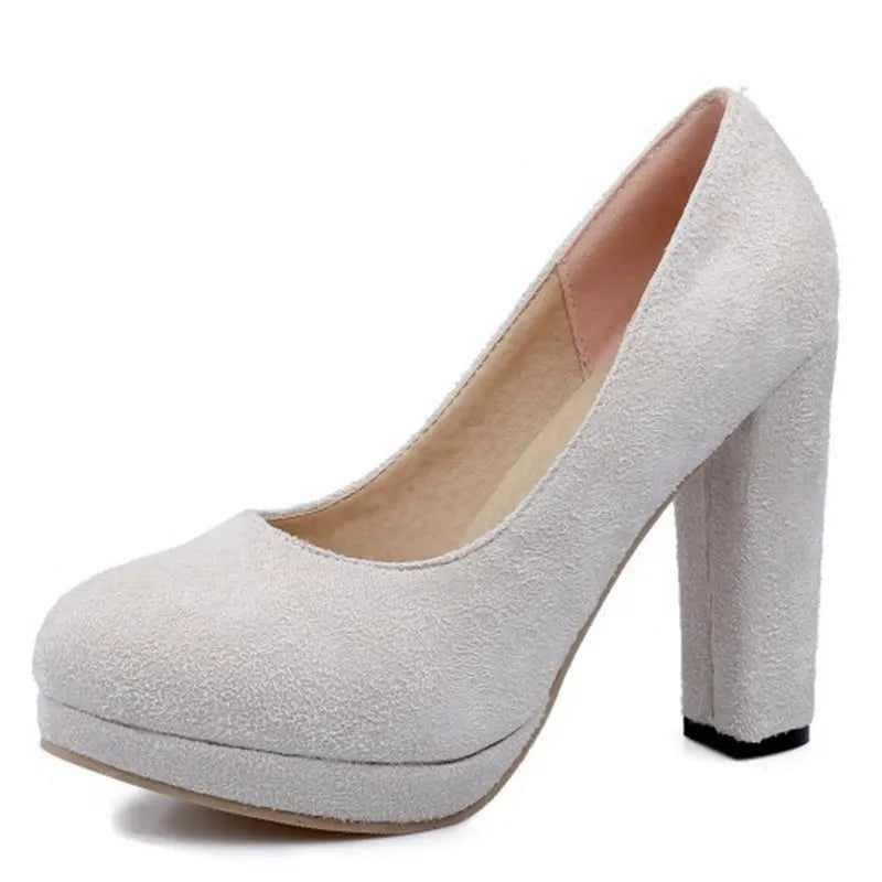 Kvinder Pumps Runde Slip-on Klassisk Kortfattet Casual Spring - Abrikos