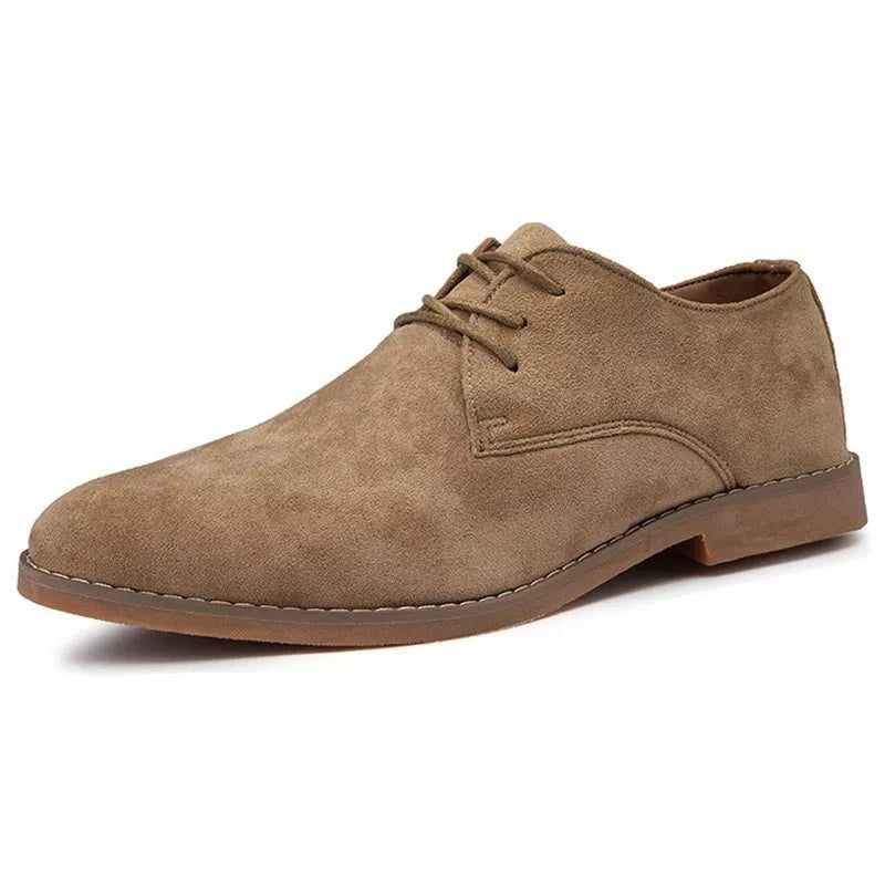 England Trend Sko Mænd Flock Oxford Læder Kjole Flats Vandtætte Sko - Brun