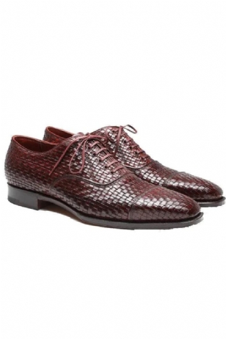 Luksus Oxford Mænd Kjole Sko Bryllupsfest Best Man Sko Designer Vævet Læder Formelle Sko Original