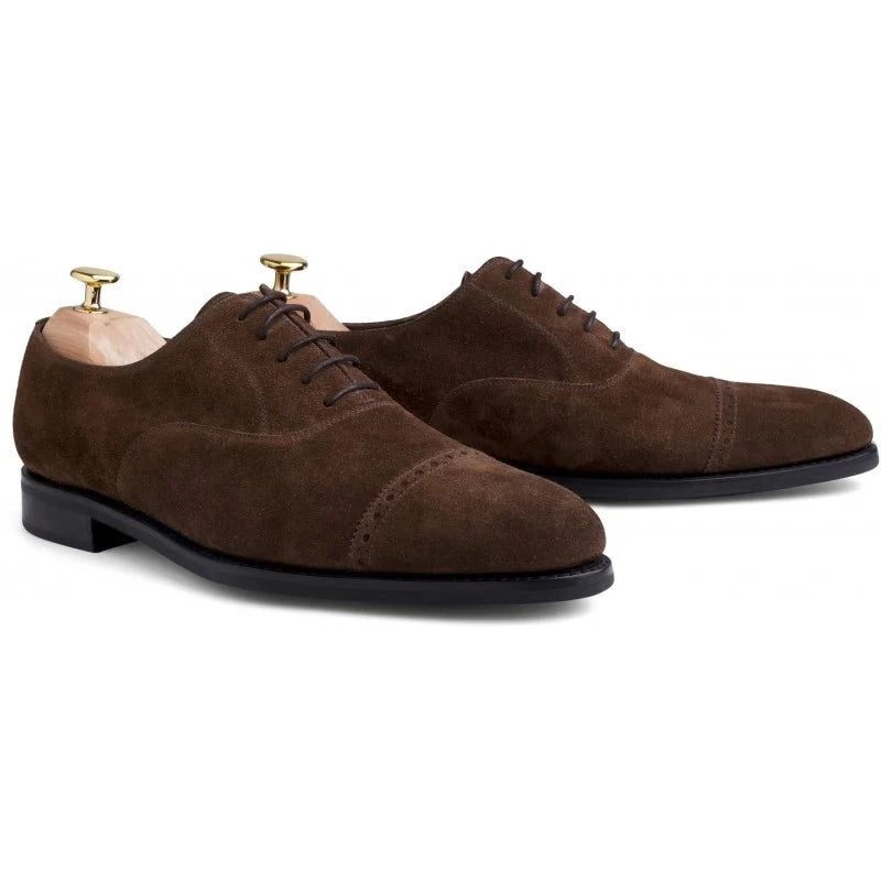 Oxford Designer Kjole Bedste Mænd Sko Bryllup Business Style Man Sko Luksus Læder Håndlavede Sko Til - Mørkebrun
