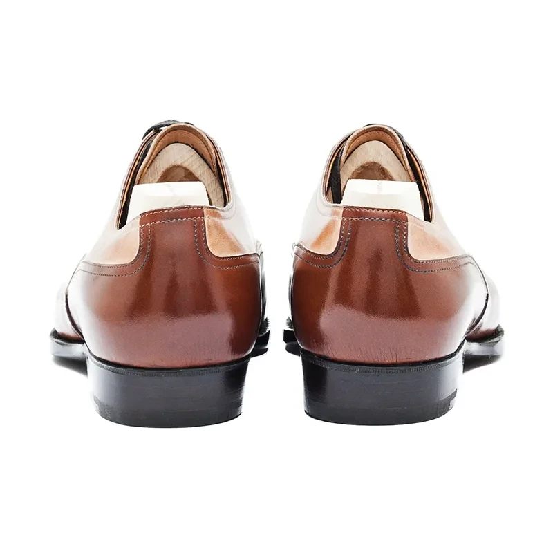 Oxford Dress Bedste Mænd Sko Office Original Ægte Læder Business Shoe Designer Håndlavede Sko - Brun