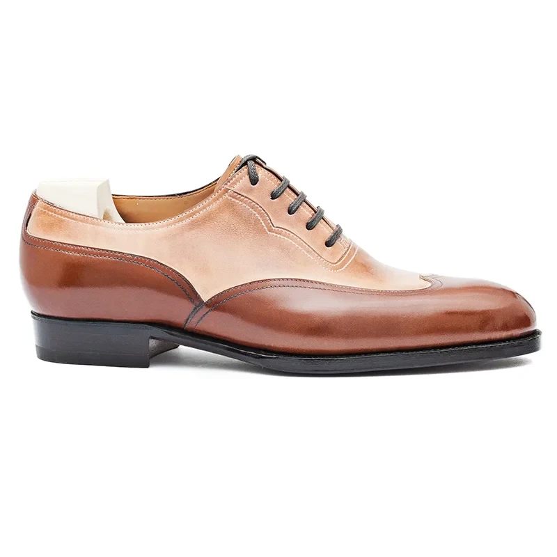 Oxford Dress Bedste Mænd Sko Office Original Ægte Læder Business Shoe Designer Håndlavede Sko - Brun