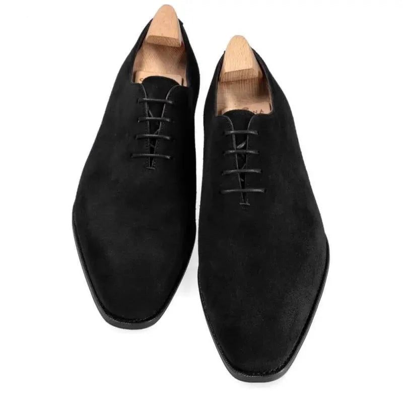 Oxford Kjole Mænd Sko Formelle Kontor Bryllup Mand Sko Ruskind Håndlavet Business Designer Herre Sko Original - Sort