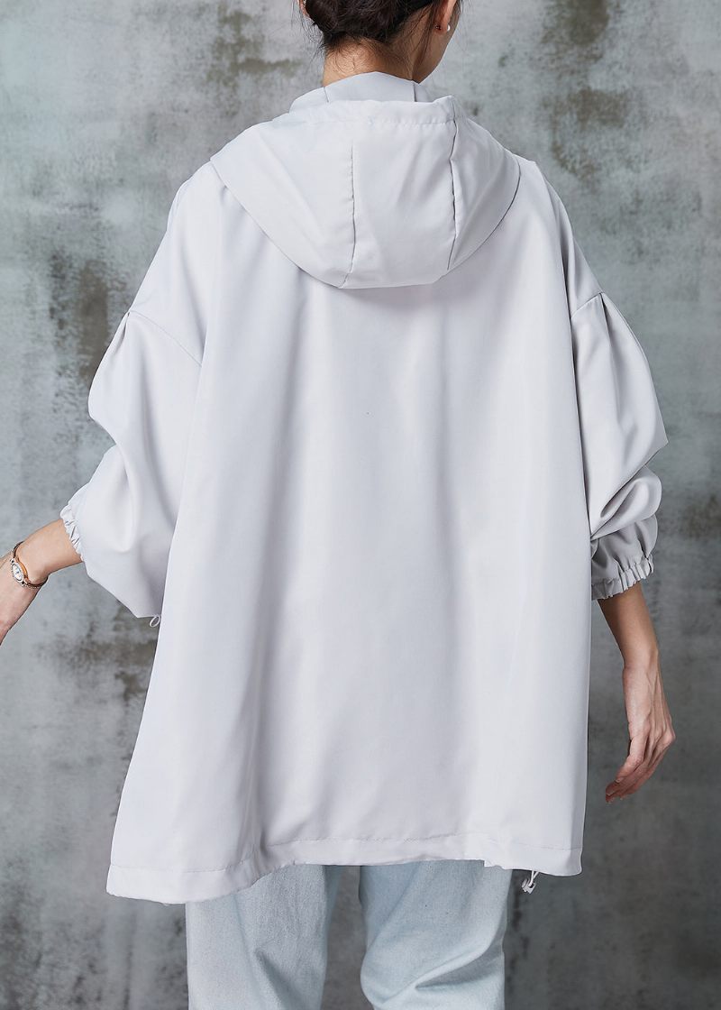 Stilfuld Beige Overdimensioneret Snoretræk I Bomuld Trench Spring - Dame trenchcoats